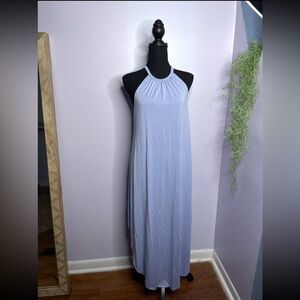 Dry Goods Powder Blue Halter Maxi Dress